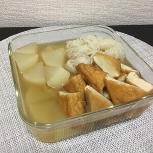 たけのこと大根とこんにゃくさつま揚げの煮物